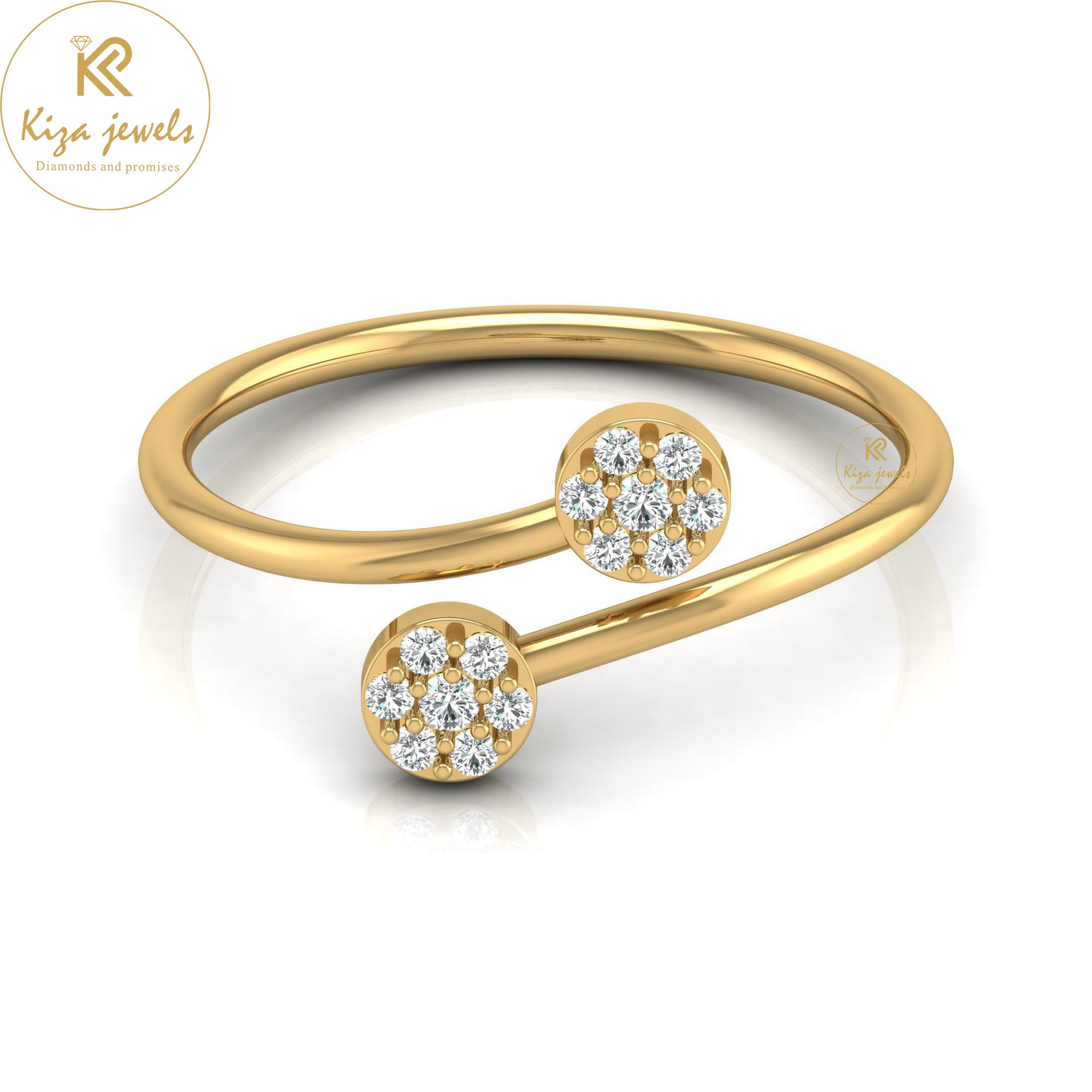 0.10 TDW Round Cut Minimalist Diamond Ring