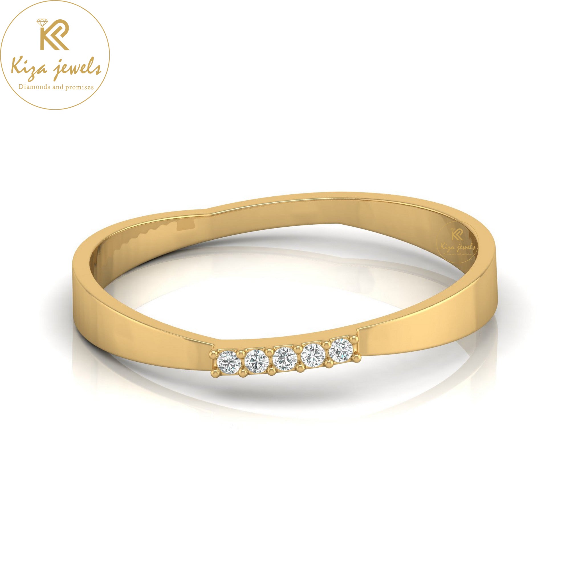 0.025 TDW Round Cut Minimalist Diamond Ring