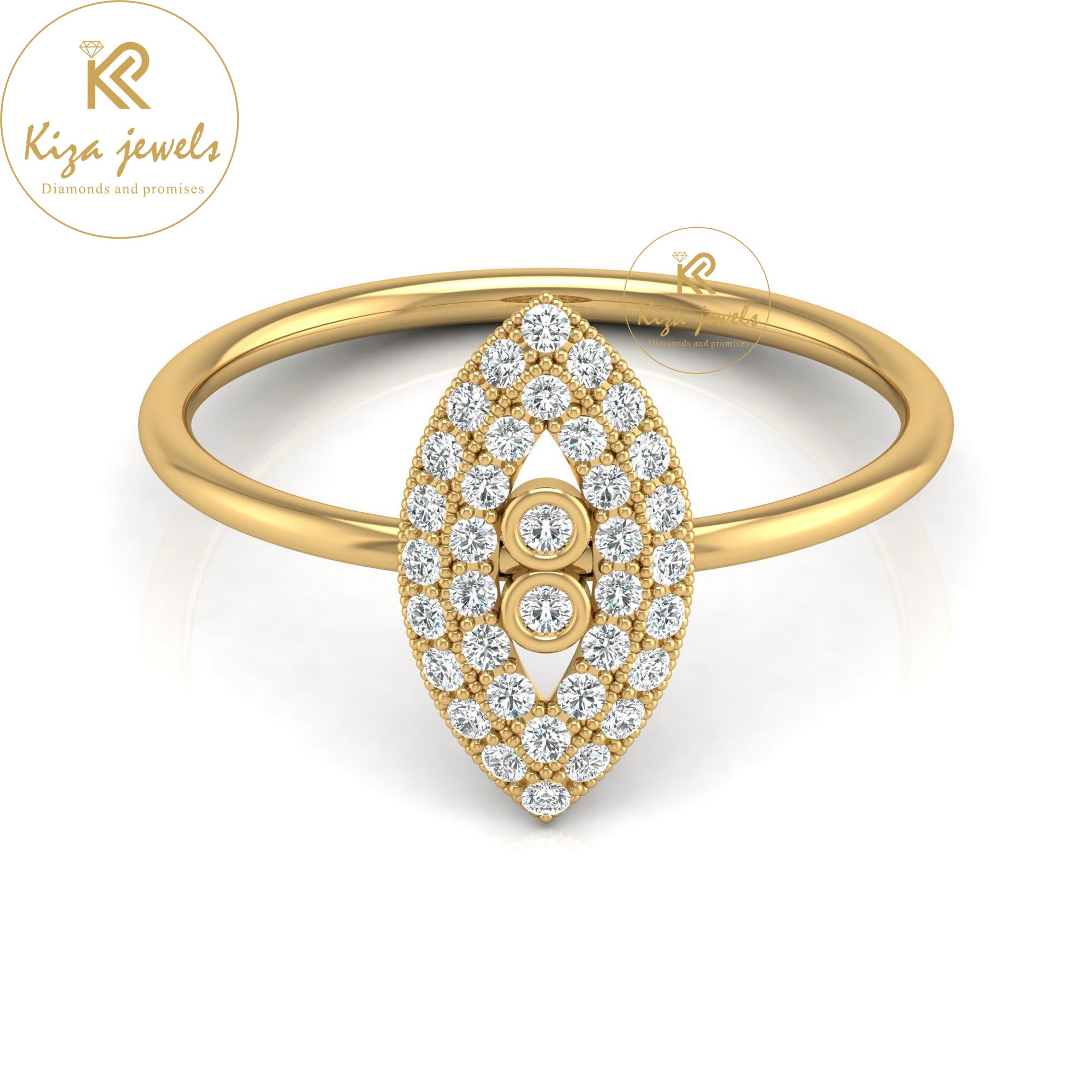 0.24 TDW Round Cut Minimalist Diamond Ring