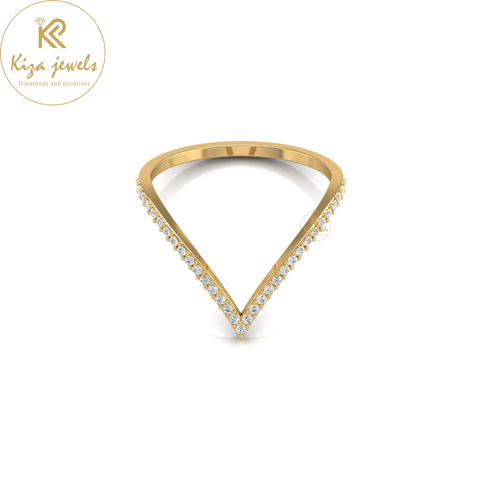 0.12 TDW Round Cut Minimalist Diamond Ring