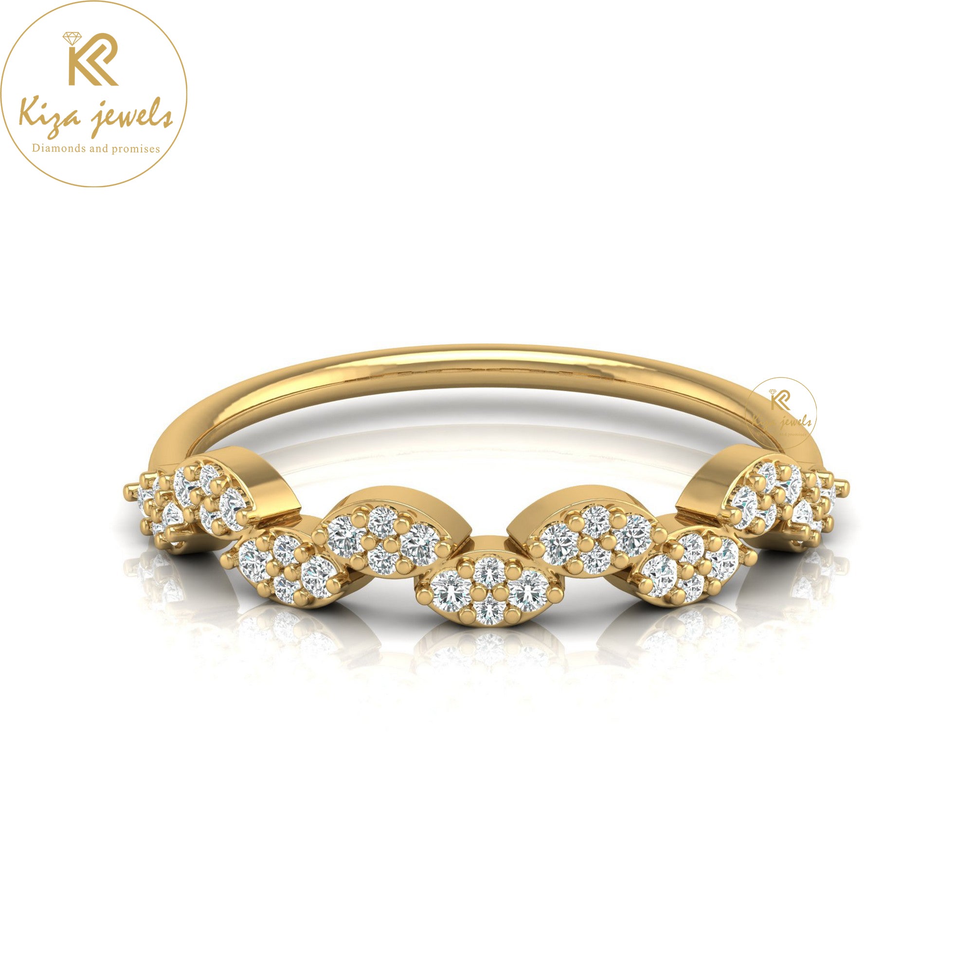 0.22 TDW Round Cut Minimalist Diamond Ring