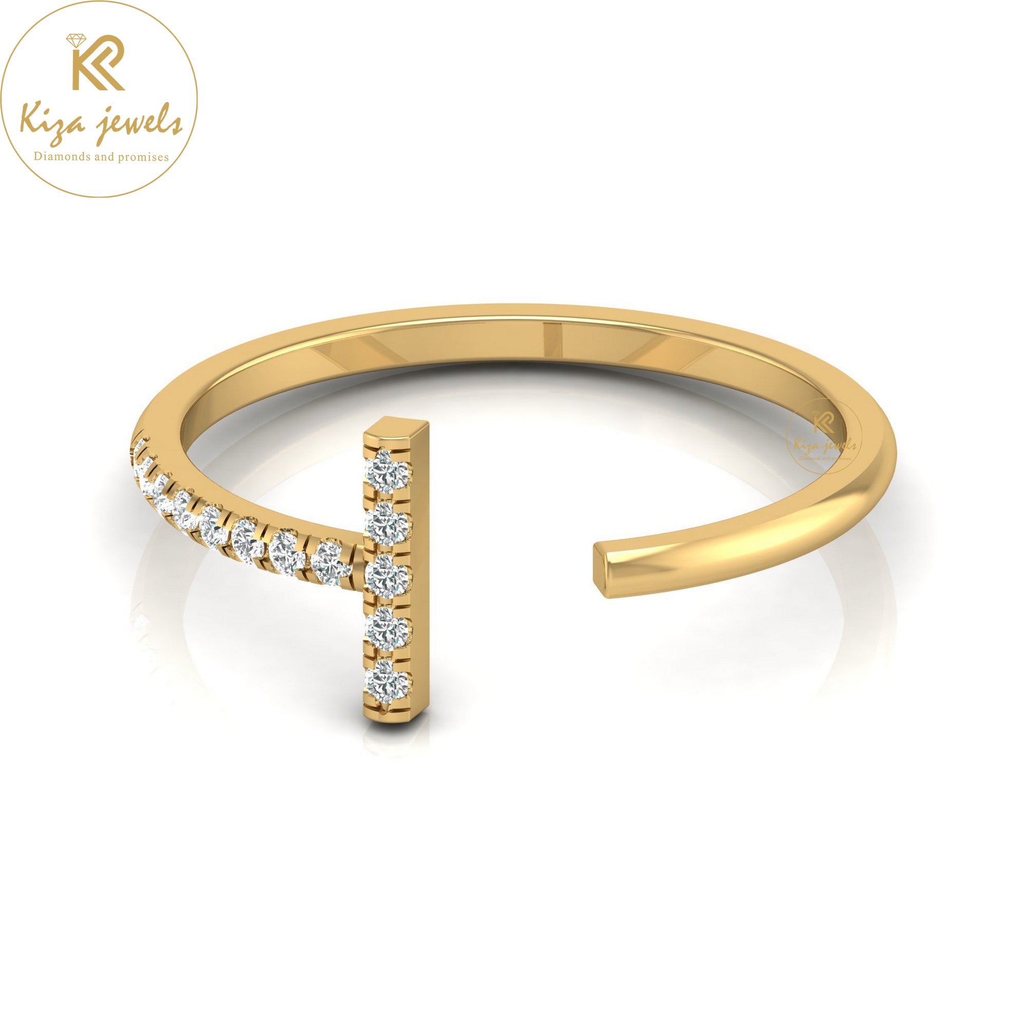 0.08 TDW Round Cut Minimalist Diamond Ring