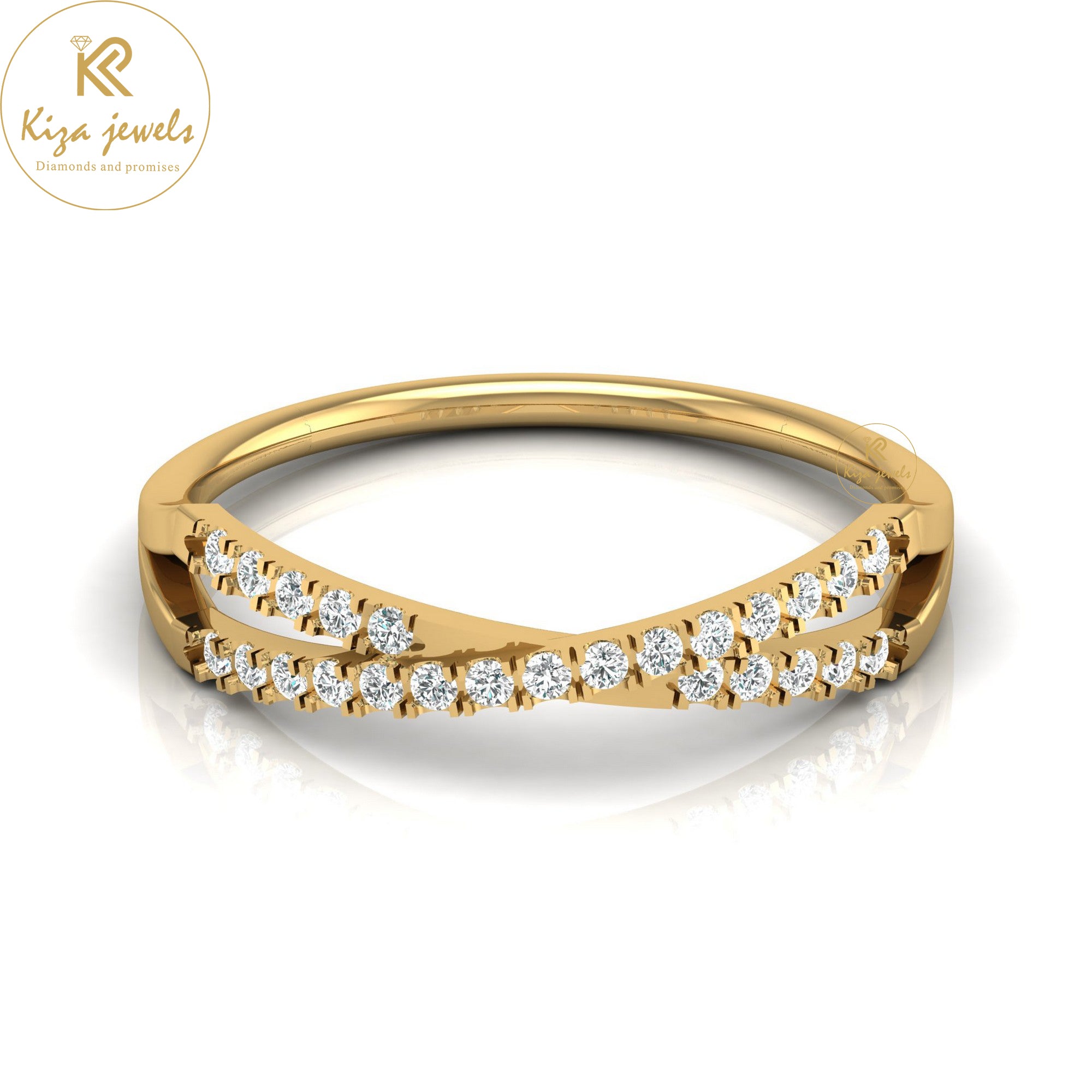 0.16 TDW Round Cut Minimalist Diamond Ring