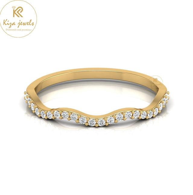 0.11 TDW Round Cut Minimalist Diamond Ring