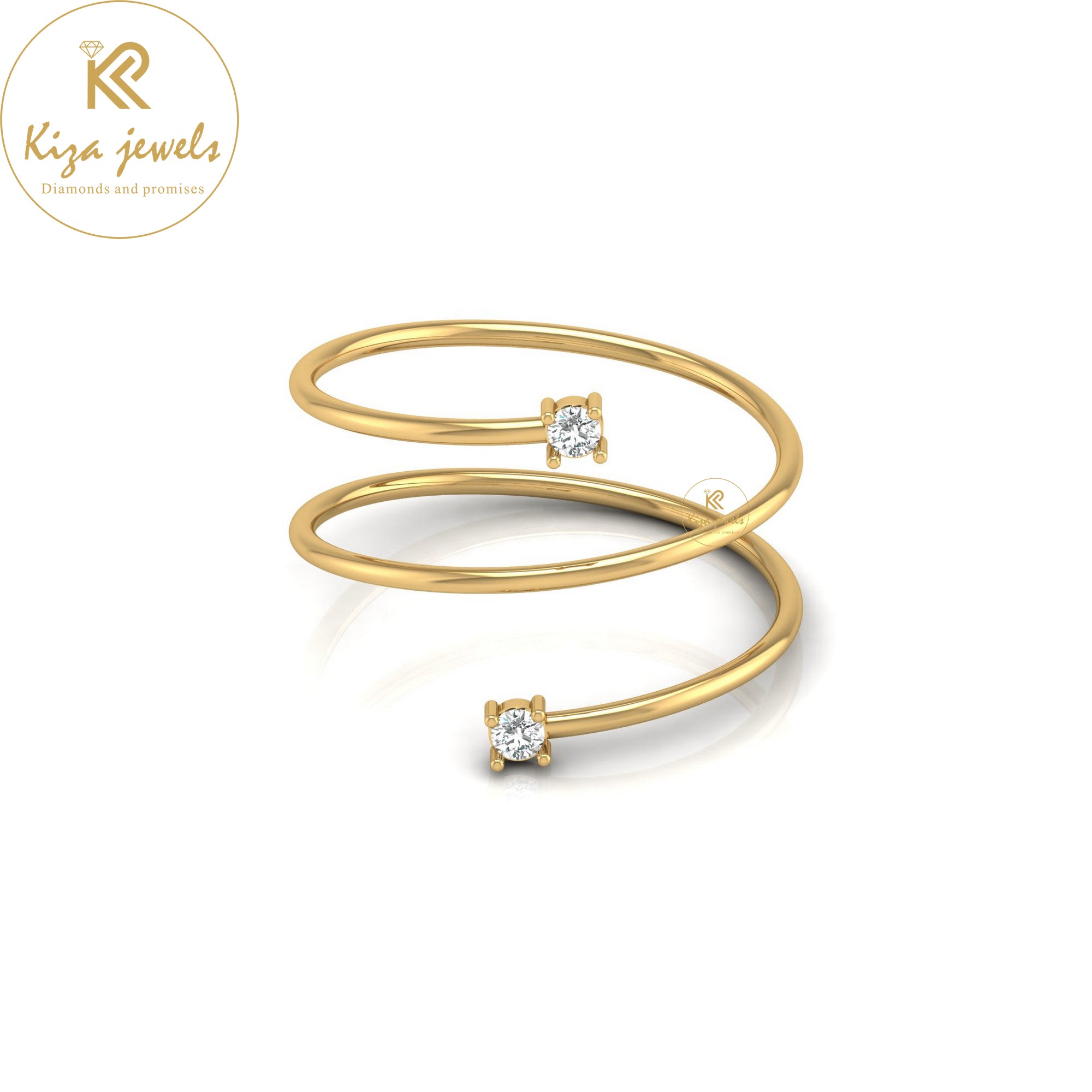 0.06 TDW Round Cut Minimalist Diamond Ring