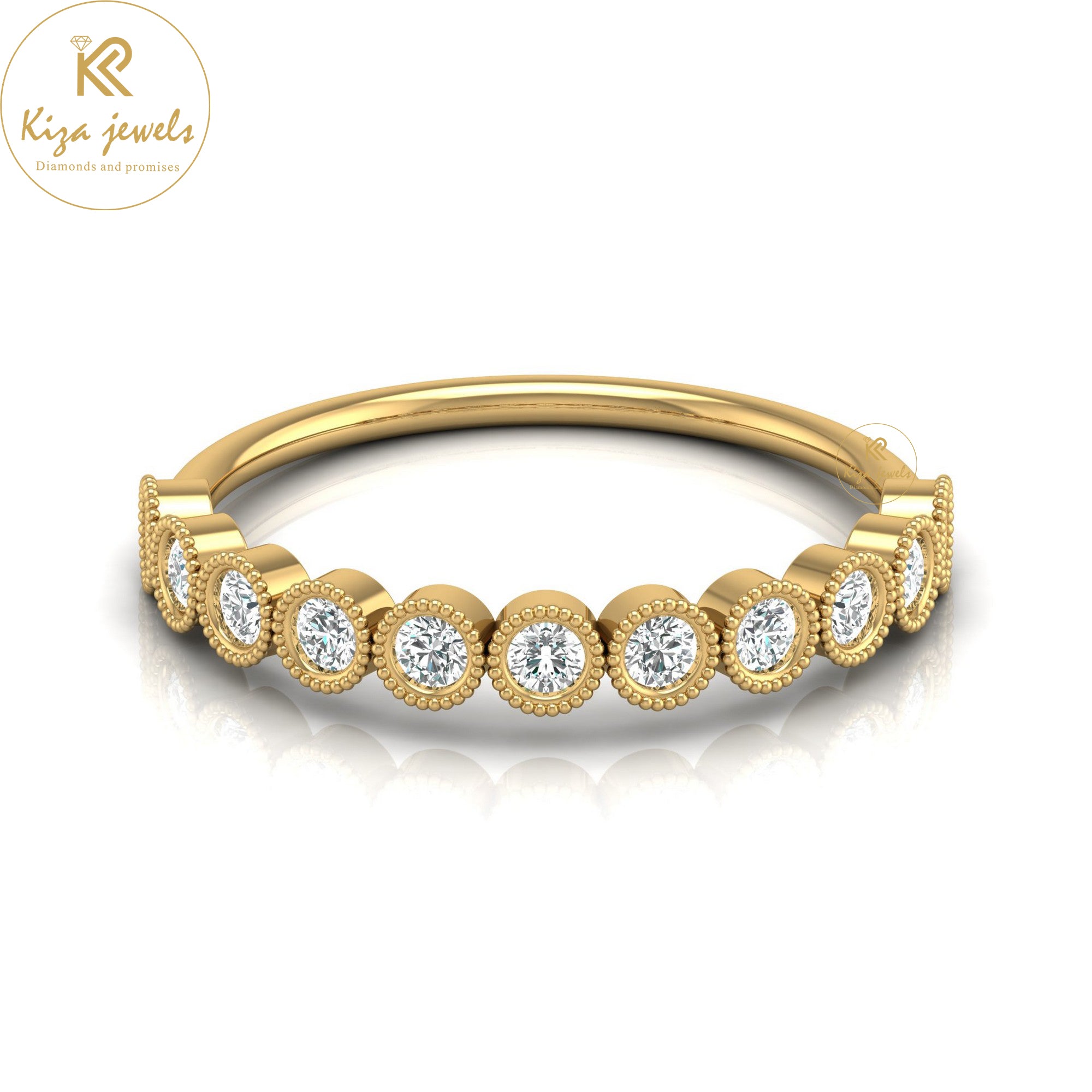 0.33 TDW Round Cut Minimalist Diamond Ring