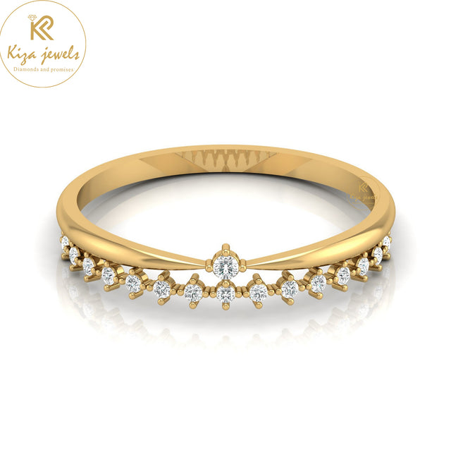 0.09 TDW Round Cut Minimalist Diamond Ring