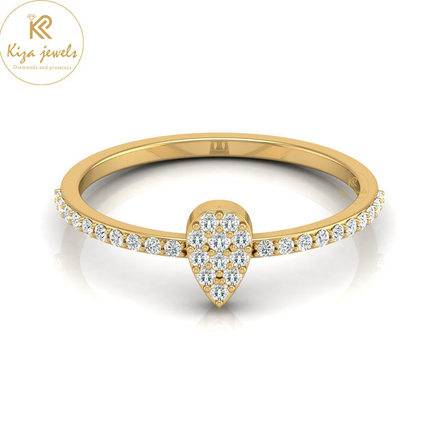 0.18 TDW Round Cut Minimalist Diamond Ring