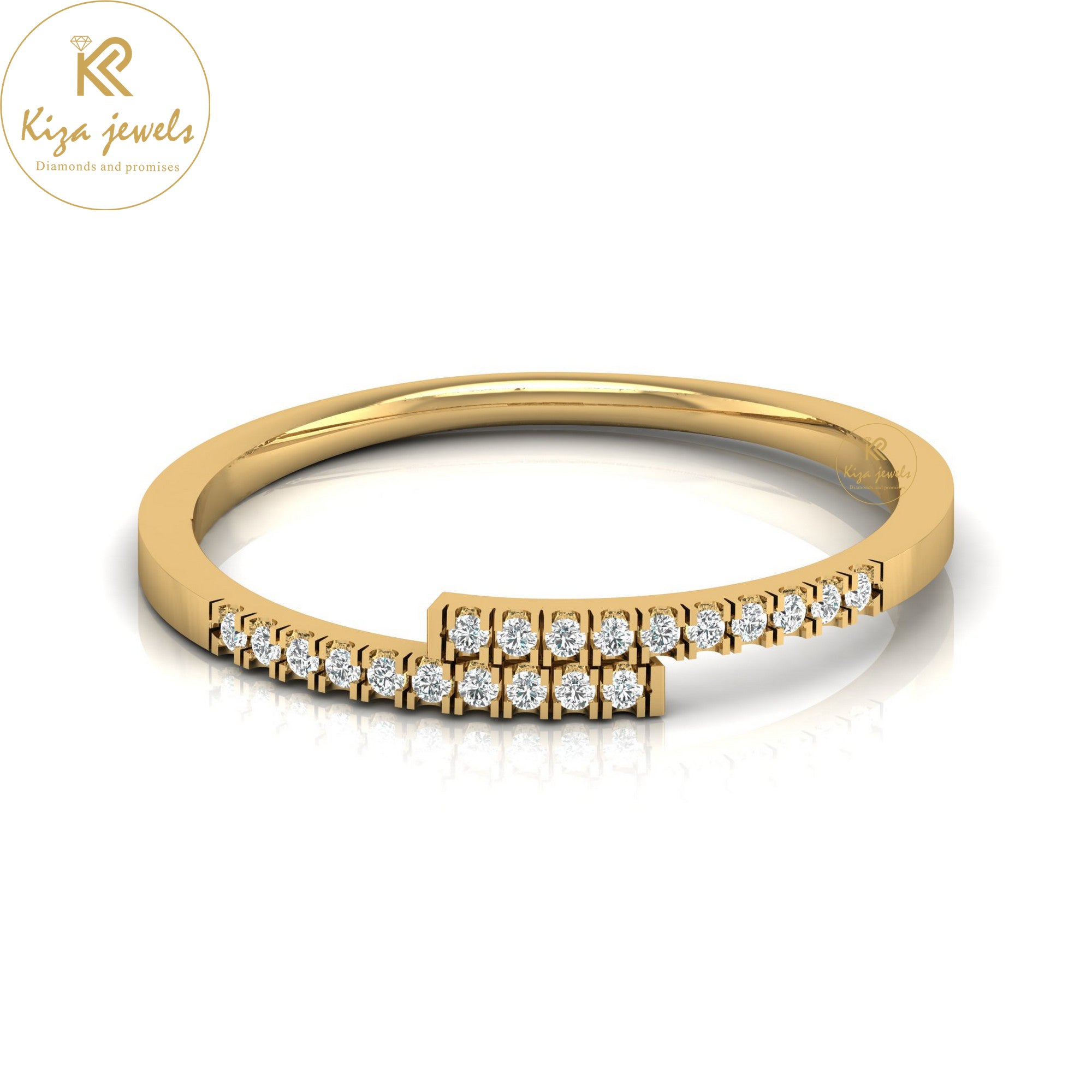 0.07 TDW Round Cut Minimalist Diamond Ring