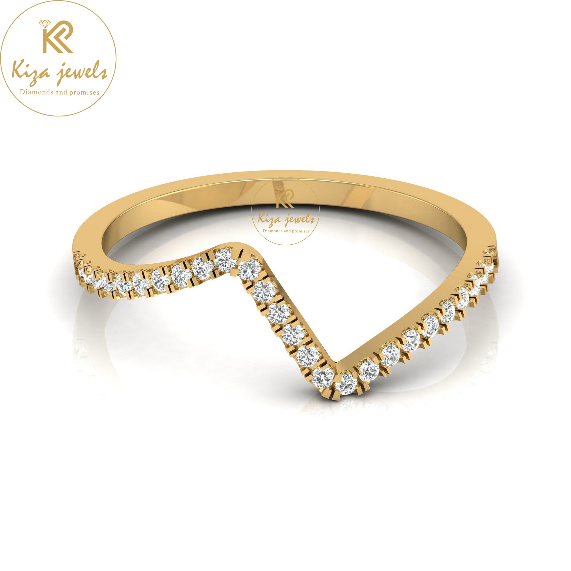 0.13 TDW Round Cut Minimalist Diamond Ring