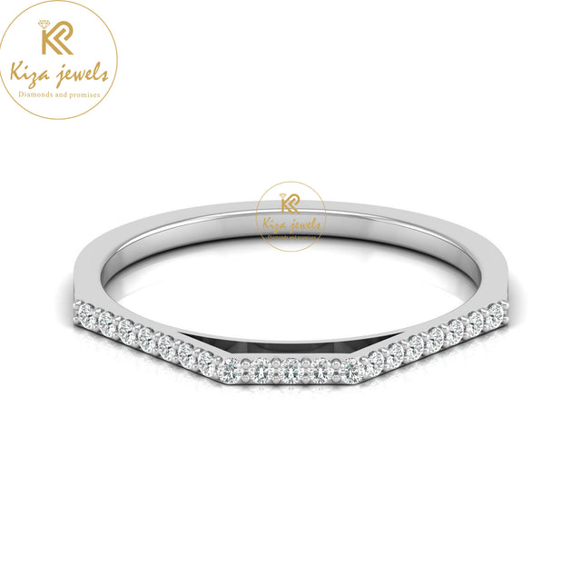 0.12 TDW Round Cut Minimalist Diamond Ring