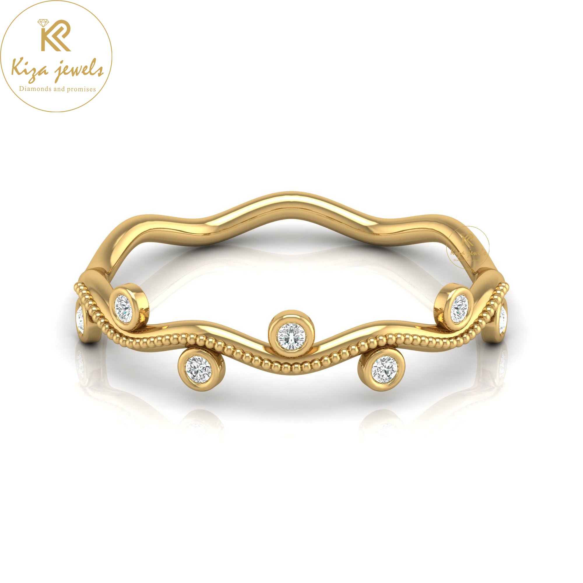 0.06 TDW Round Cut Minimalist Diamond Ring