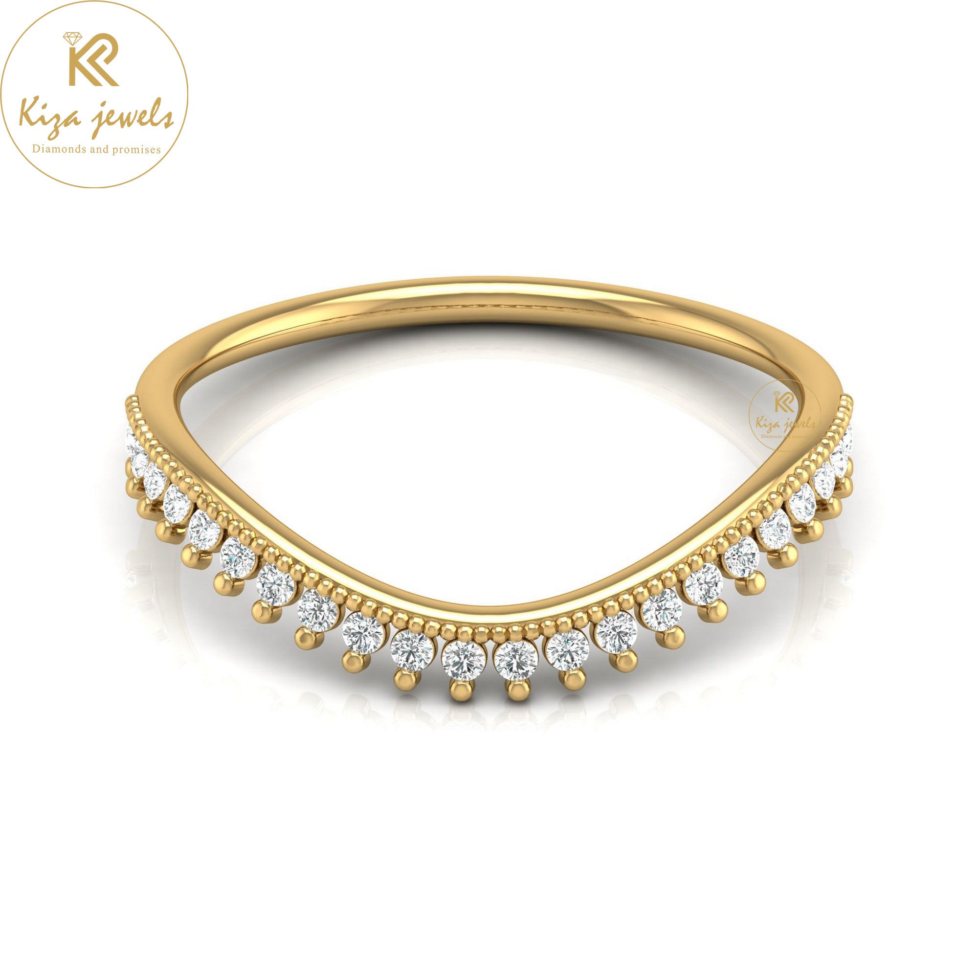 0.14 TDW Round Cut Minimalist Diamond Ring