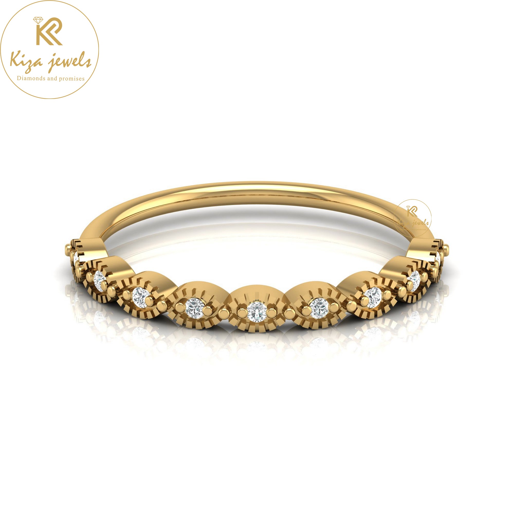 0.06 TDW Round Cut Minimalist Diamond Ring