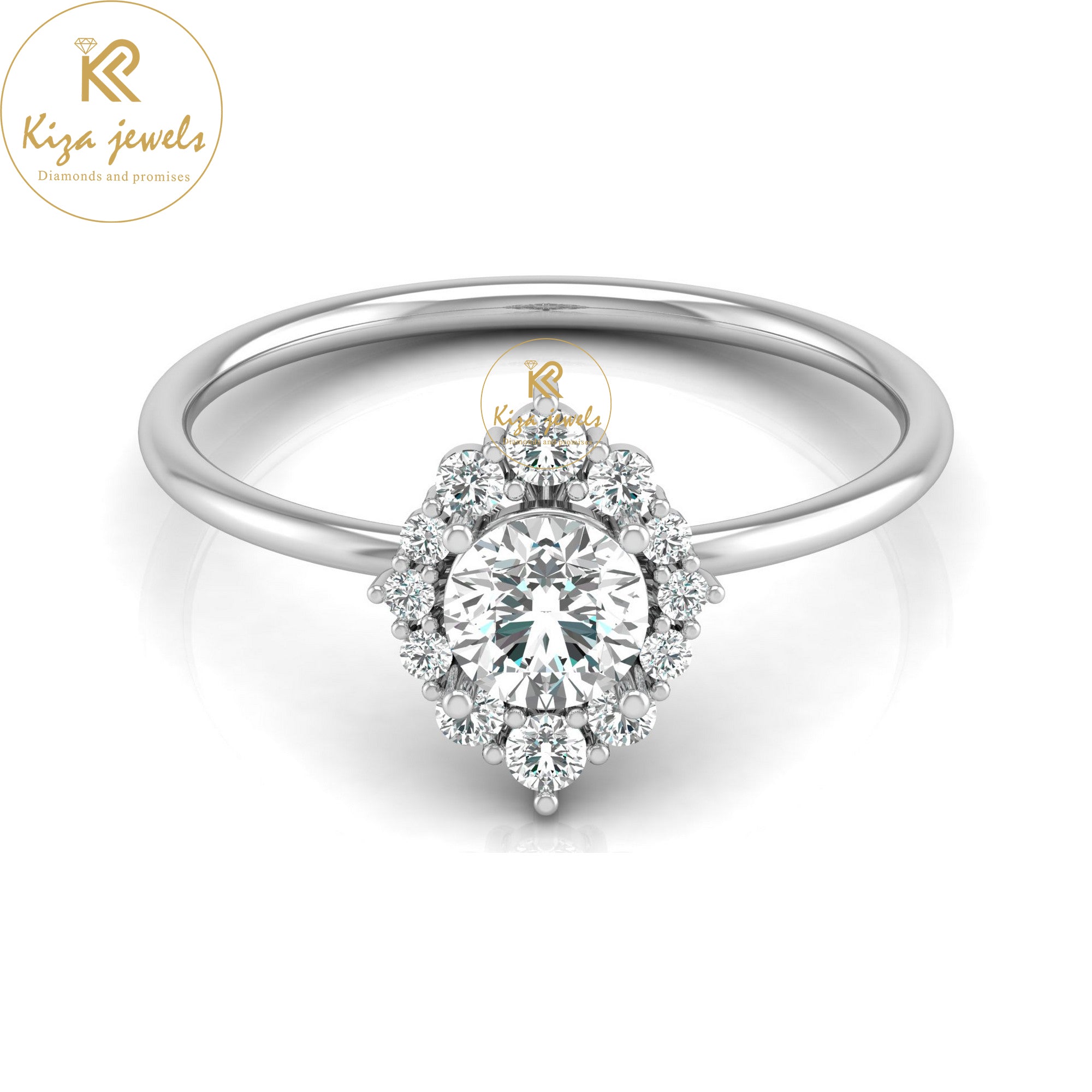 0.65 TDW Round Cut Minimalist Diamond Ring