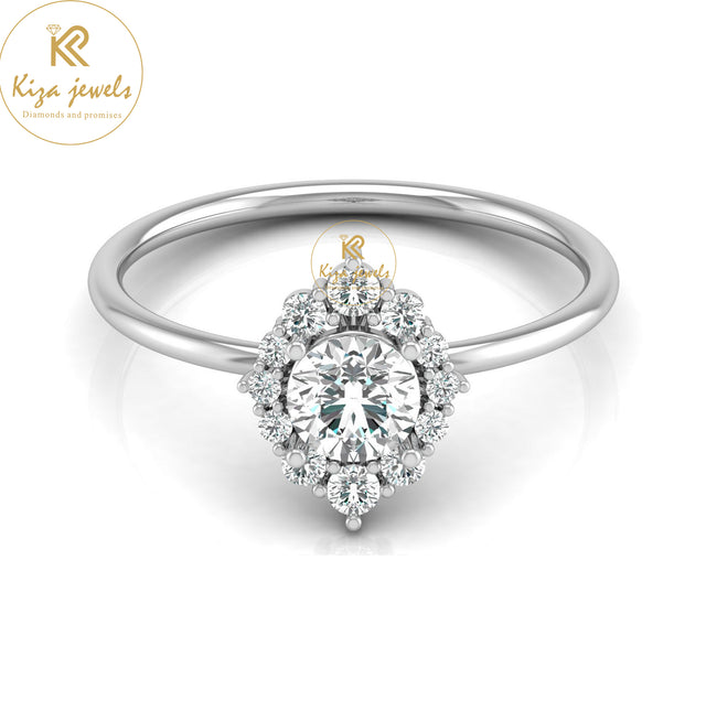 0.65 TDW Round Cut Minimalist Diamond Ring