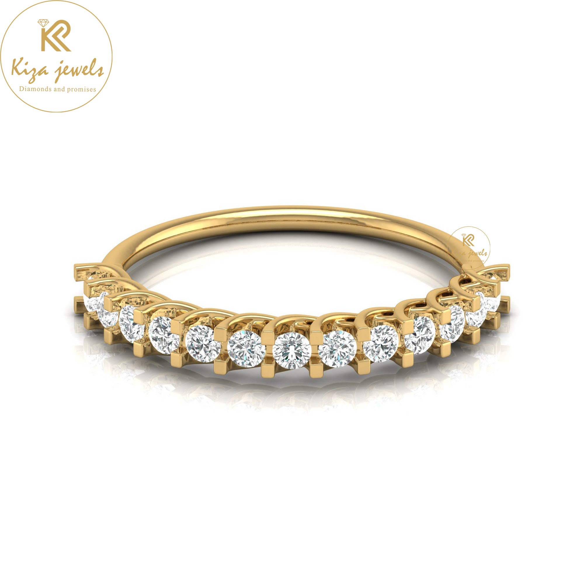 0.39 TDW Round Cut Minimalist Diamond Ring