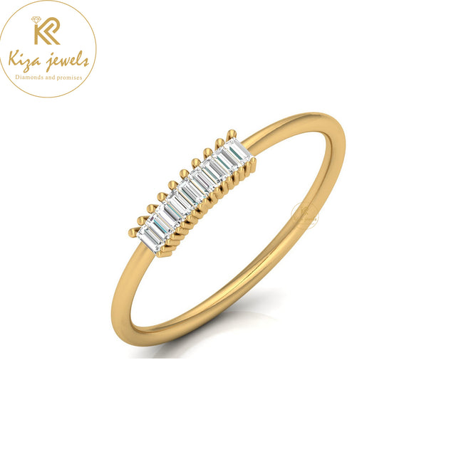 0.12 TDW Baguette Cut Minimalist Diamond Ring