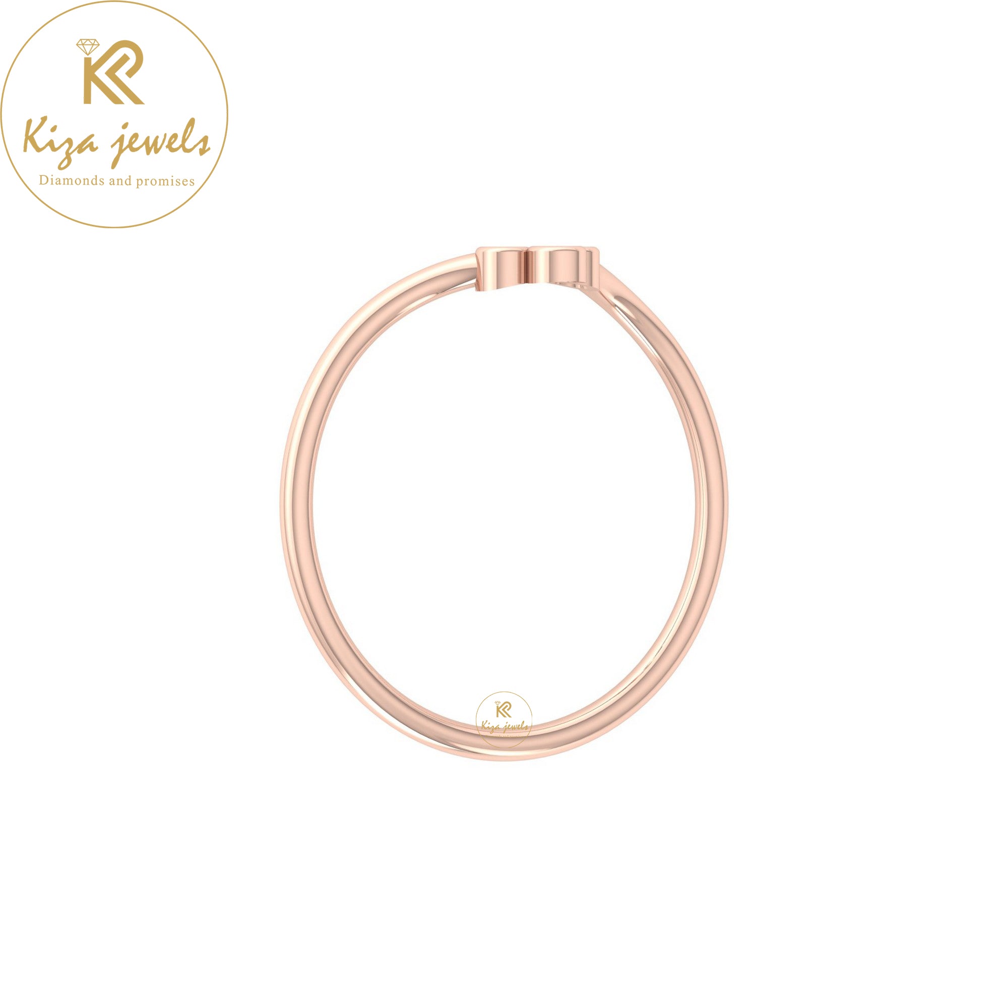 0.02 TDW Round Cut Minimalist Diamond Ring