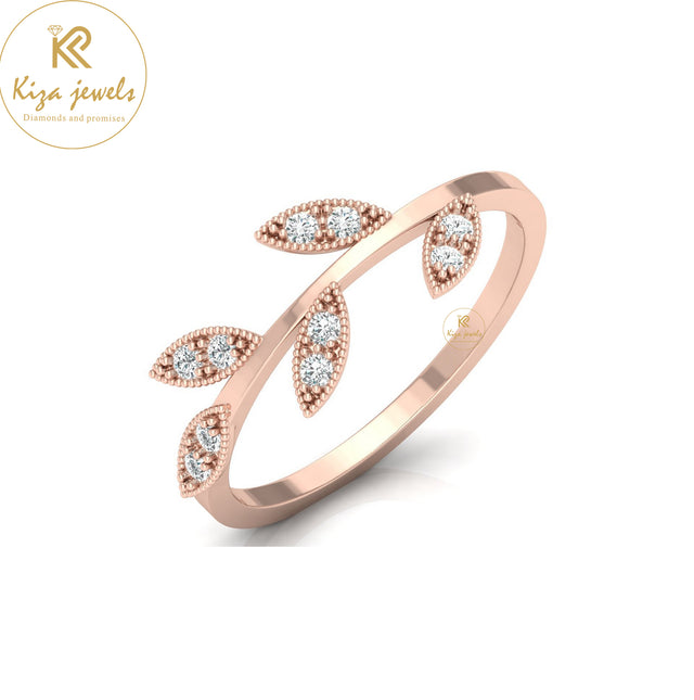 0.13 TDW Round Cut Minimalist Diamond Ring