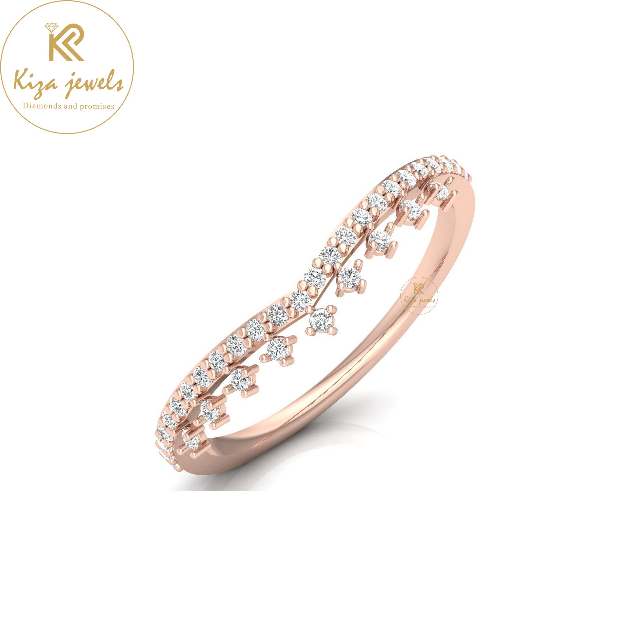 0.17 TDW Round Cut Minimalist Diamond Ring