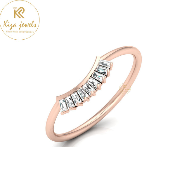 0.19 TDW Baguette Cut Minimalist Diamond Ring