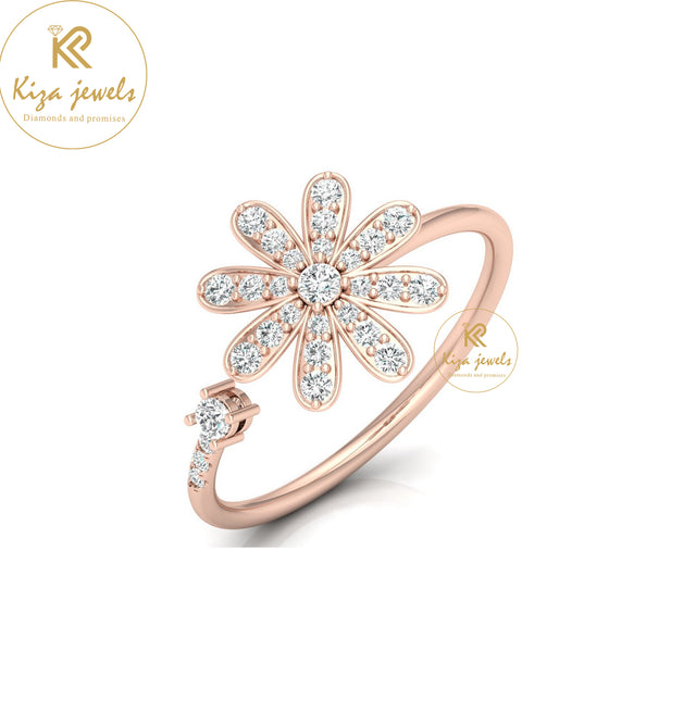 0.27 TDW Round Cut Minimalist Diamond Ring
