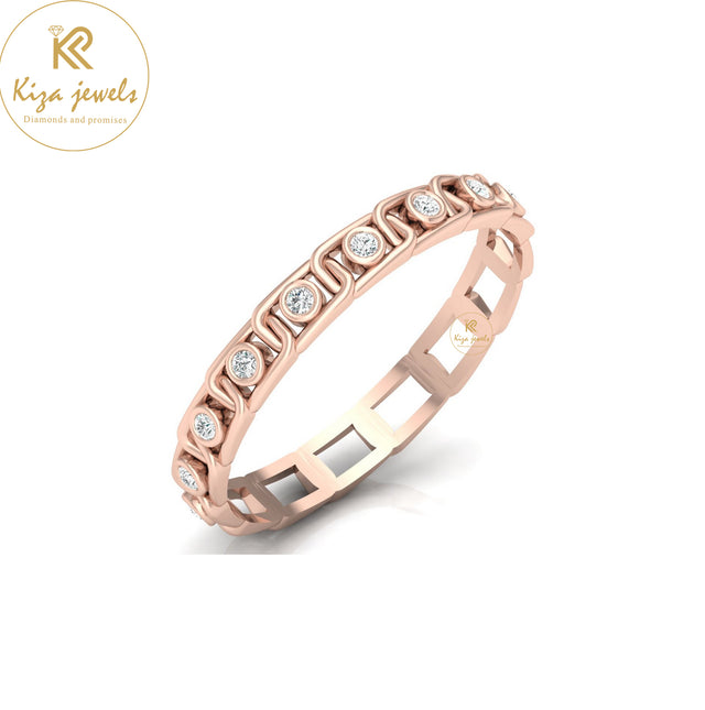 0.06 TDW Round Cut Minimalist Diamond Ring