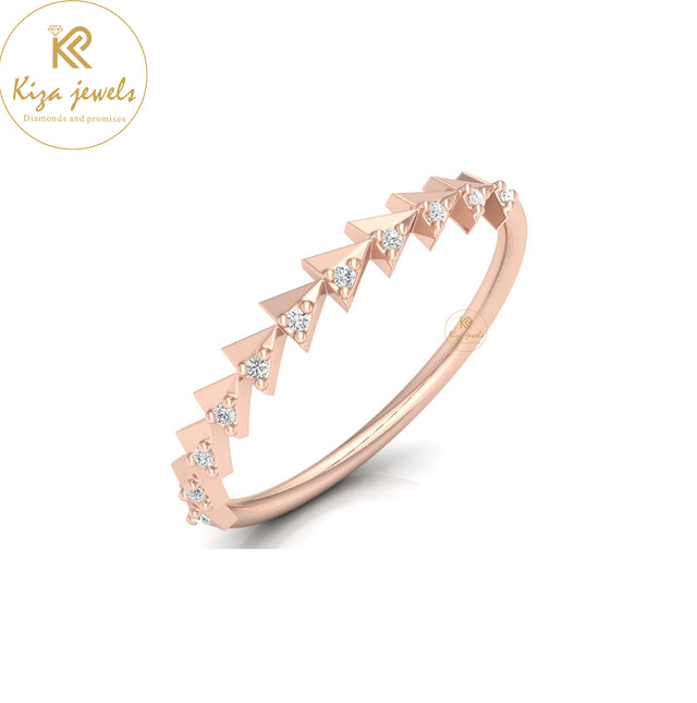 0.19 TDW Round Cut Minimalist Diamond Ring