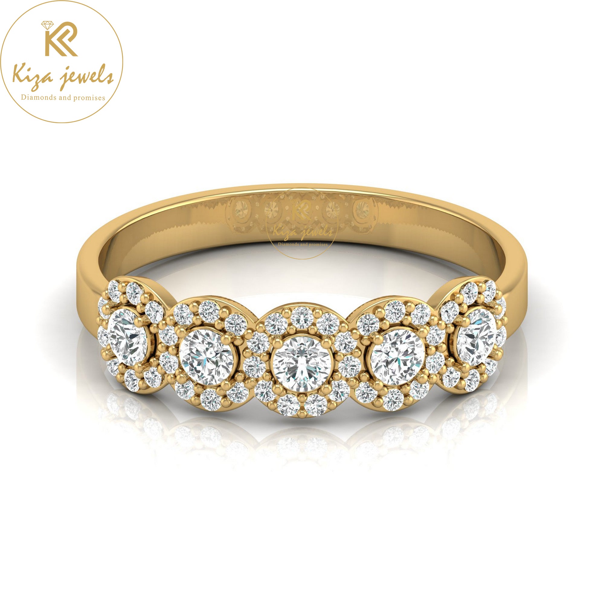 0.45 TDW Round Cut Minimalist Diamond Ring