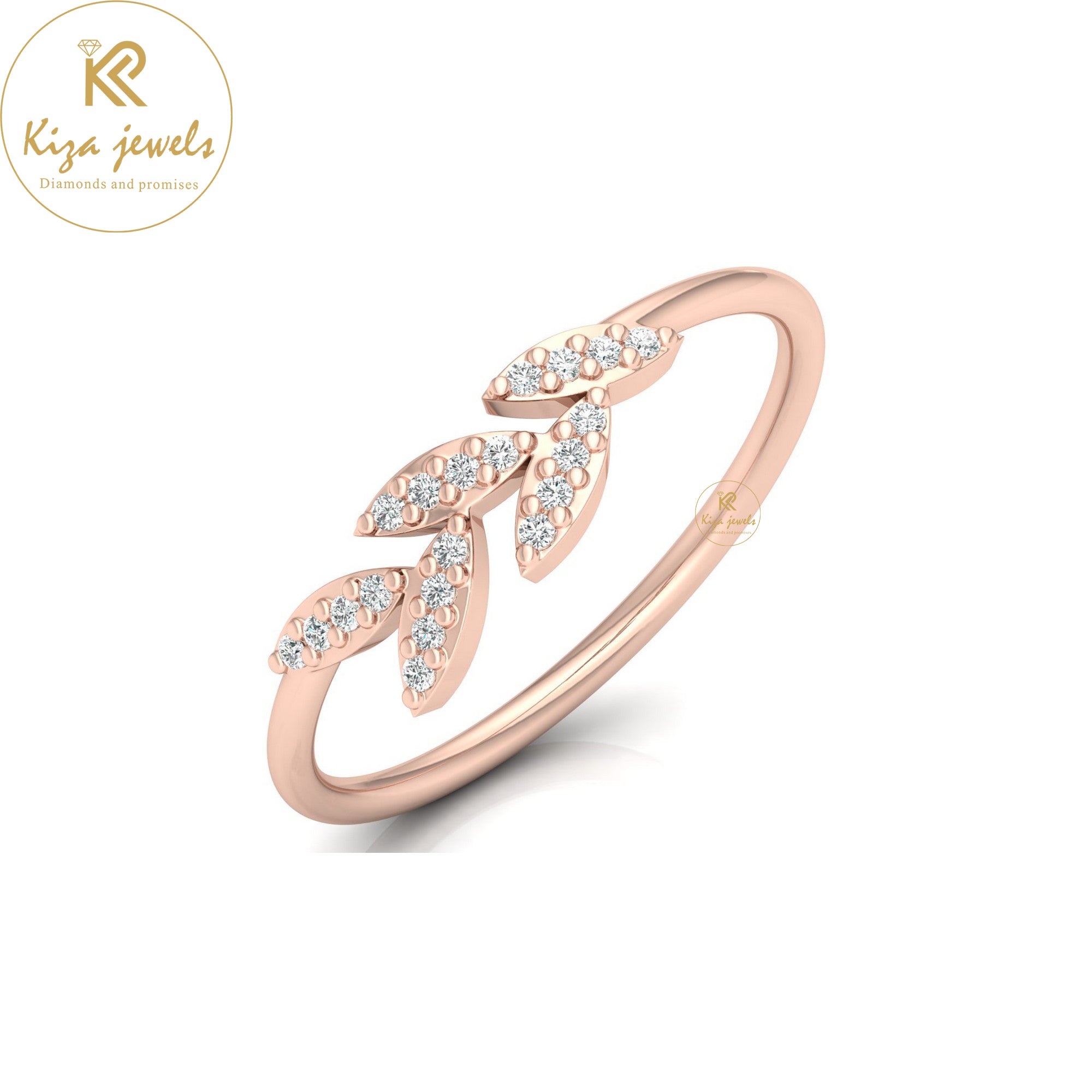 0.07 TDW Round Cut Minimalist Diamond Ring