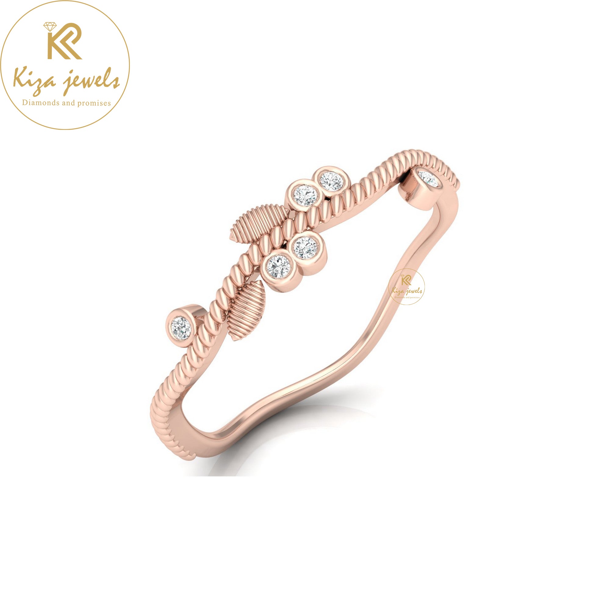 0.04 TDW Round Cut Minimalist Diamond Ring