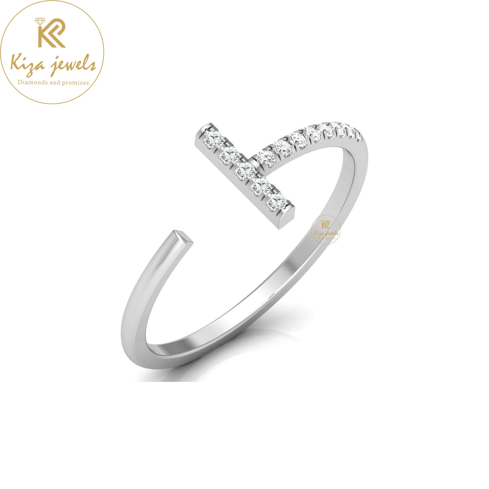 0.08 TDW Round Cut Minimalist Diamond Ring