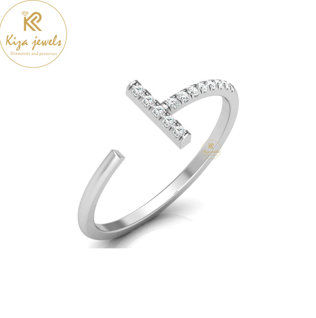 0.08 TDW Round Cut Minimalist Diamond Ring