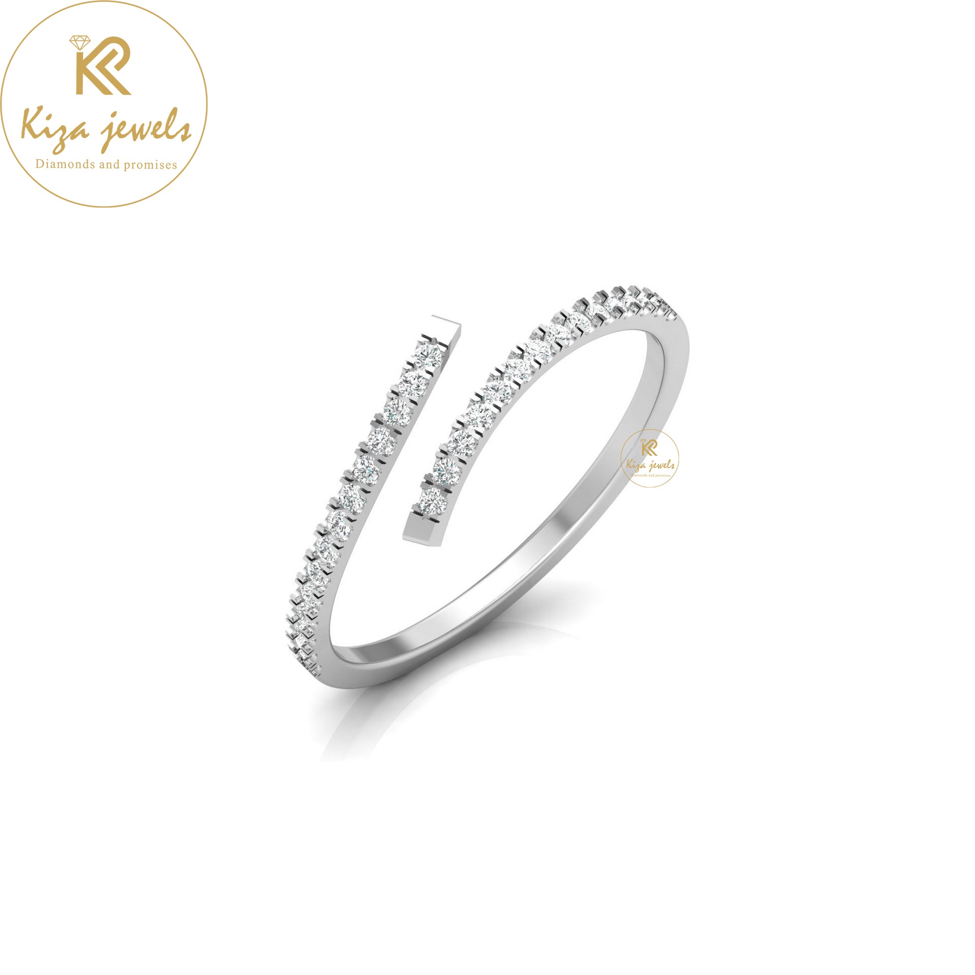 0.14 TDW Round Cut Minimalist Diamond Ring