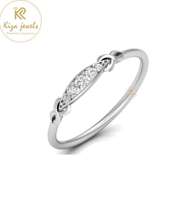 0.08 TDW Round Cut Minimalist Diamond Ring