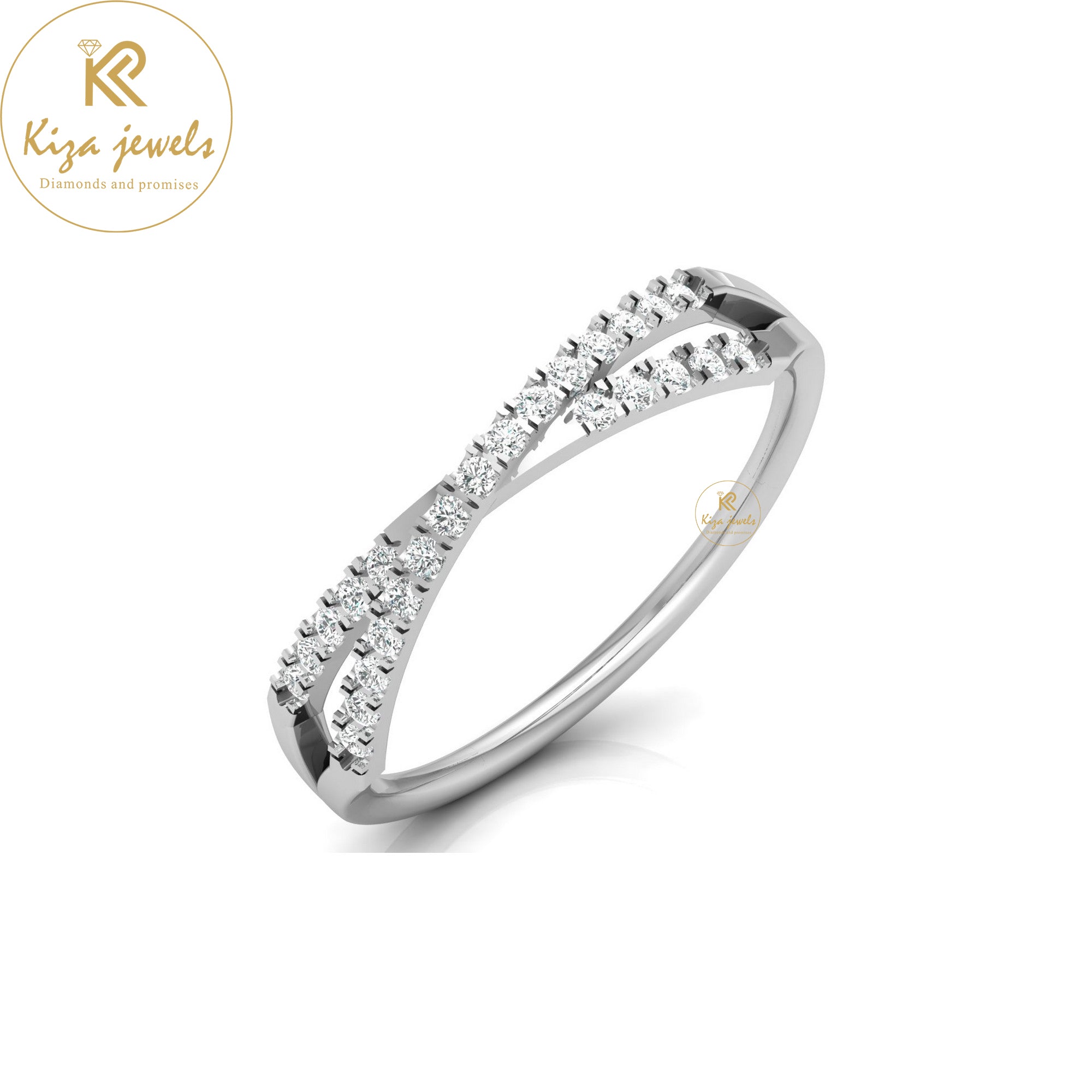 0.16 TDW Round Cut Minimalist Diamond Ring