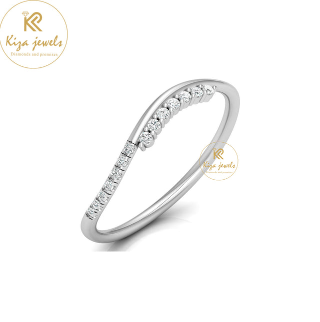 0.07 TDW Round Cut Minimalist Diamond Ring