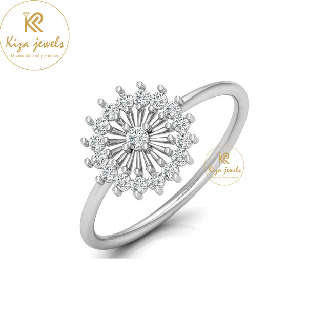 0.23 TDW Round Cut Minimalist Diamond Ring