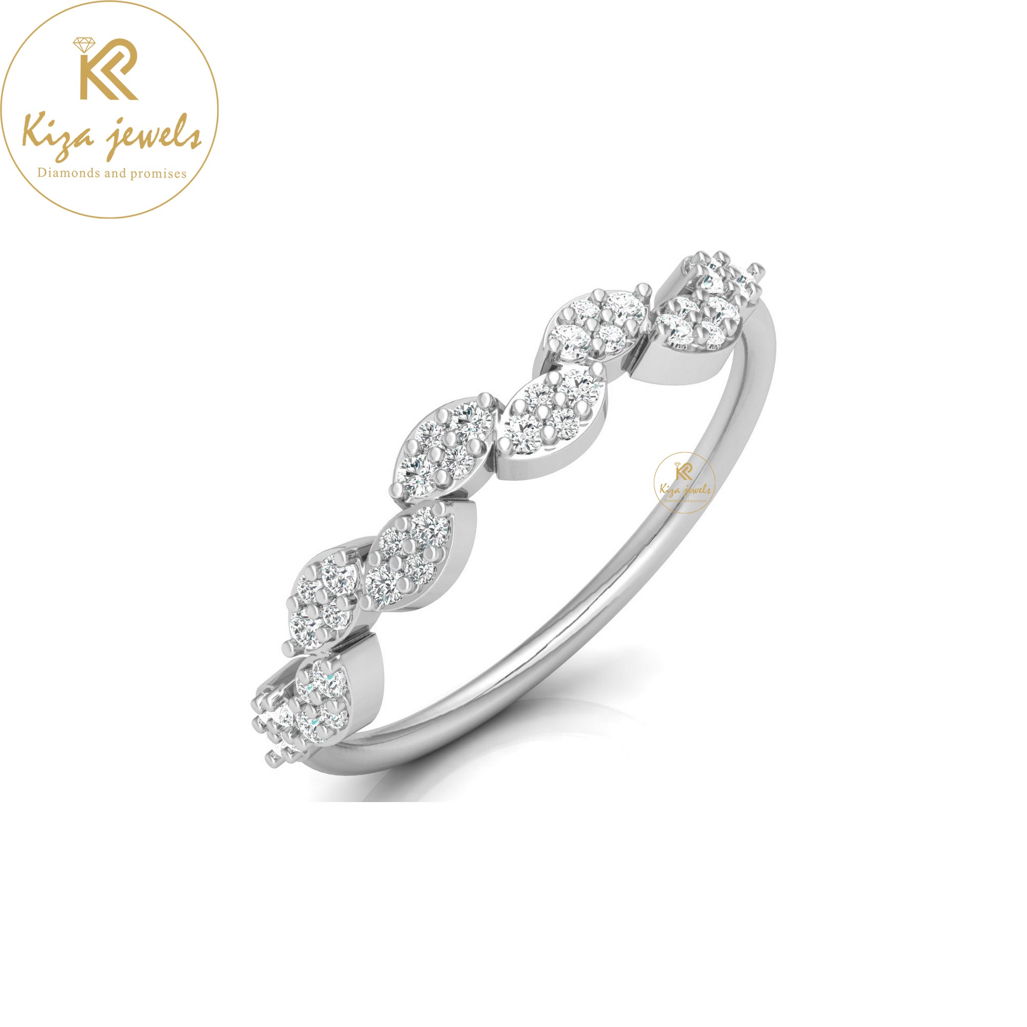 0.22 TDW Round Cut Minimalist Diamond Ring