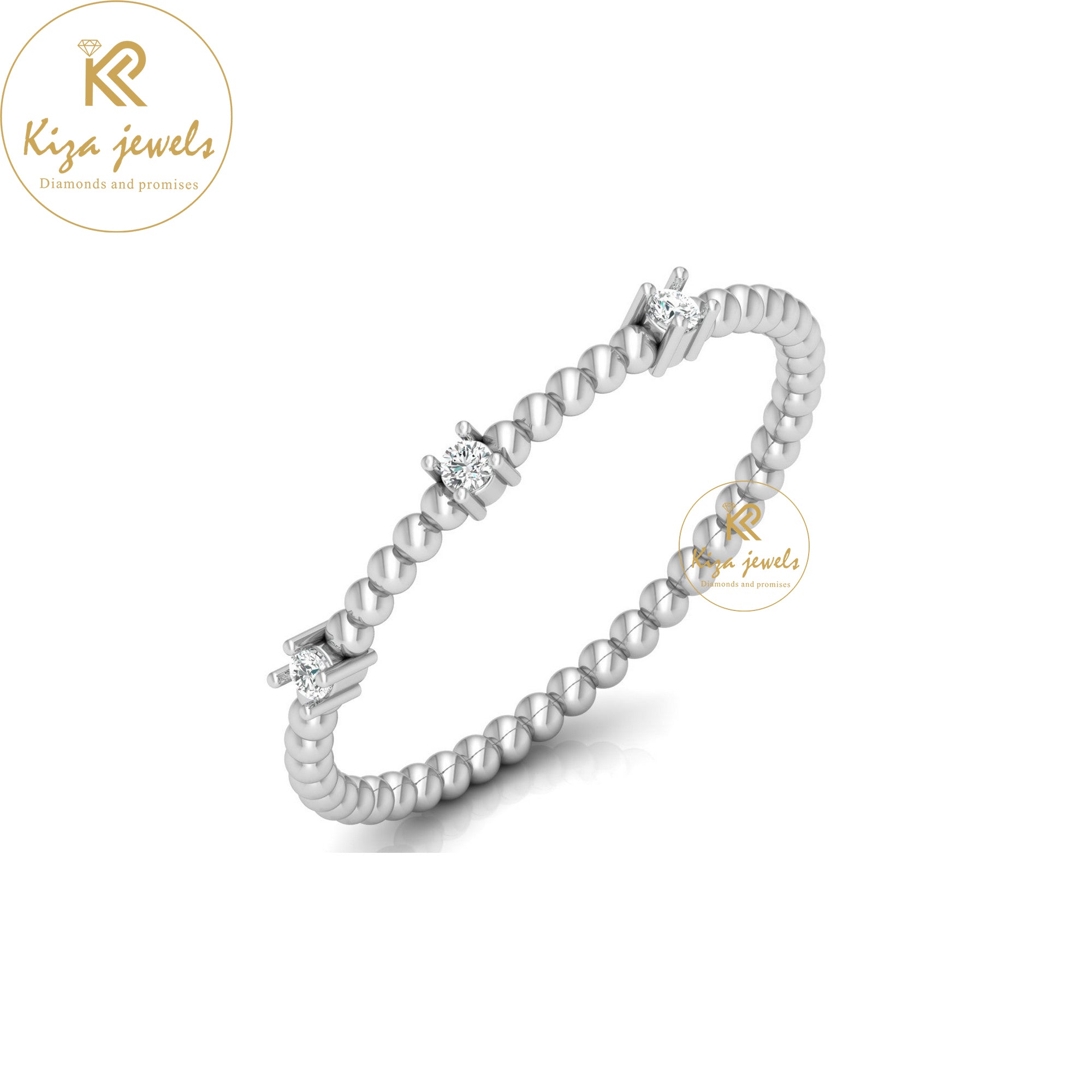 0.038 TDW Round Cut Minimalist Diamond Ring