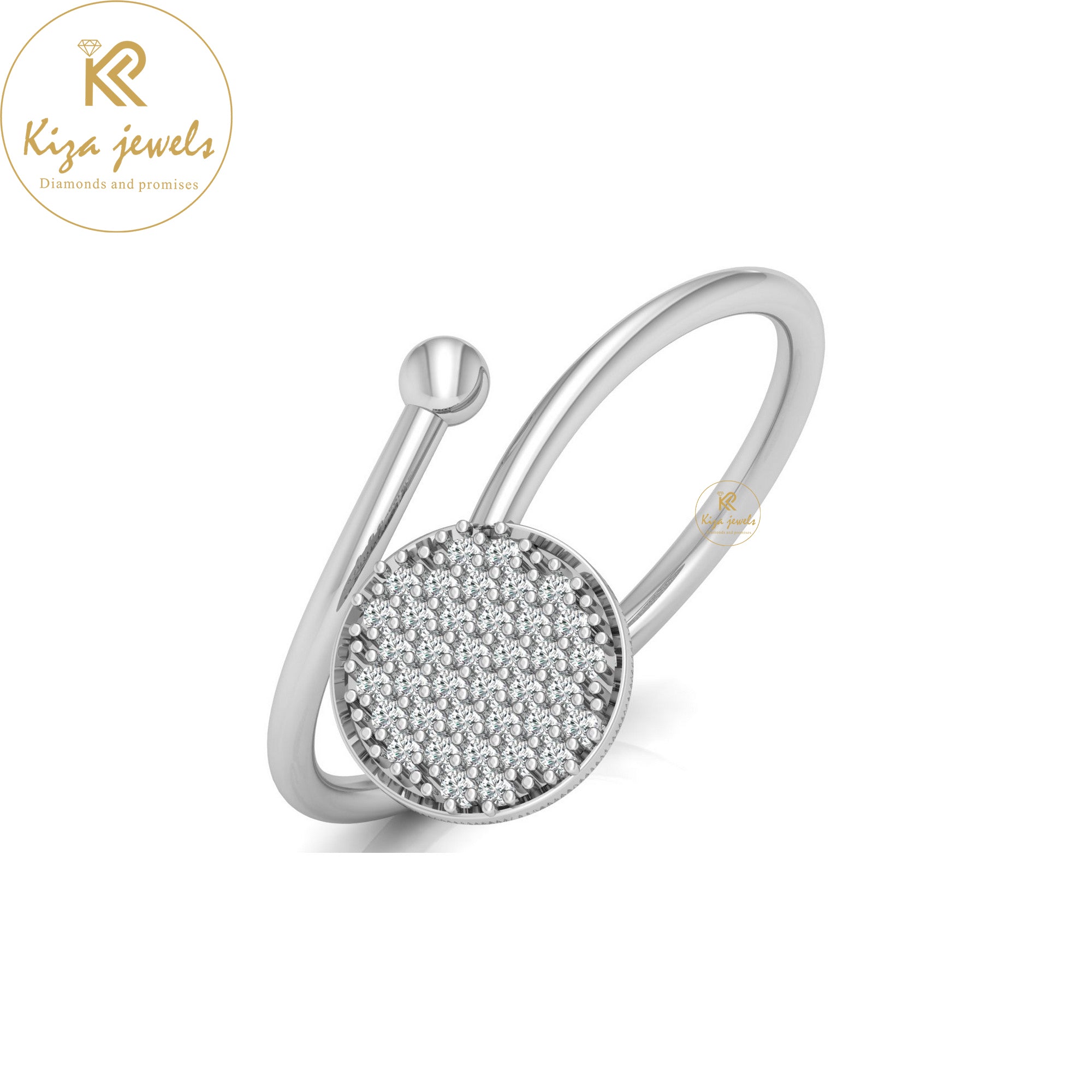 0.14 TDW Round Cut Minimalist Diamond Ring