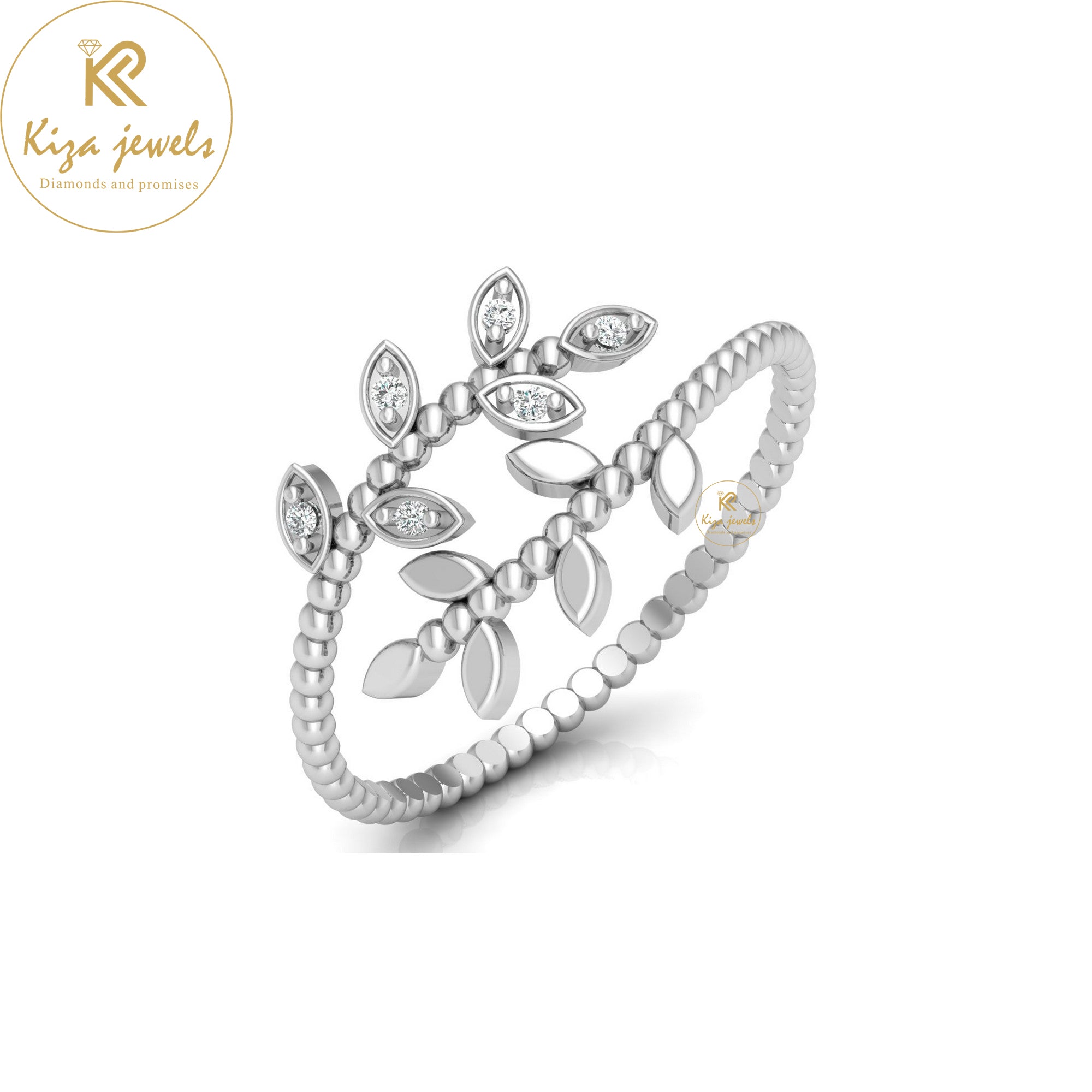 0.02 TDW Round Cut Minimalist Diamond Ring