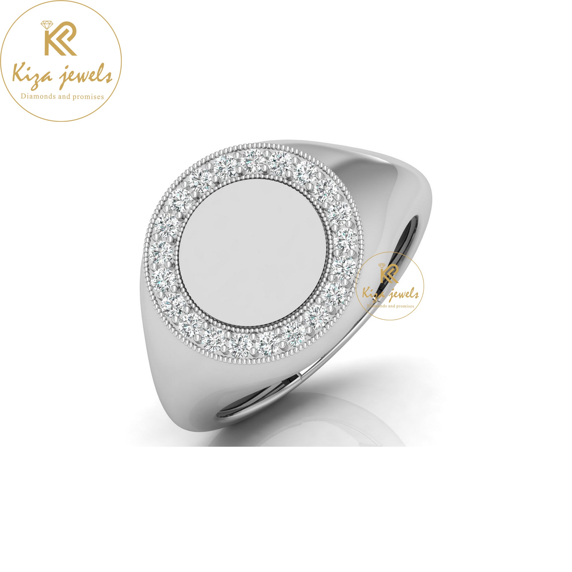 0.26 TDW Round Cut Minimalist Diamond Ring