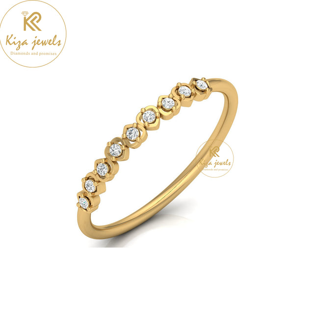 0.06 TDW Round Cut Minimalist Diamond Ring
