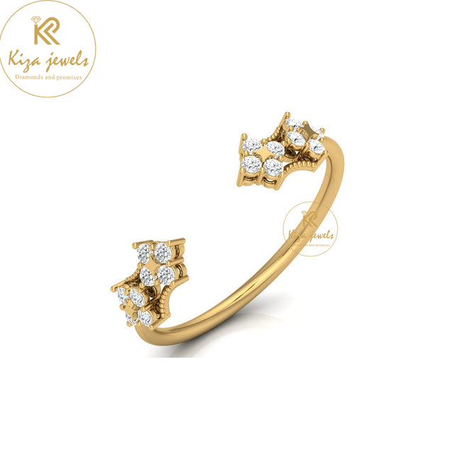 0.20 TDW Round Cut Minimalist Diamond Ring