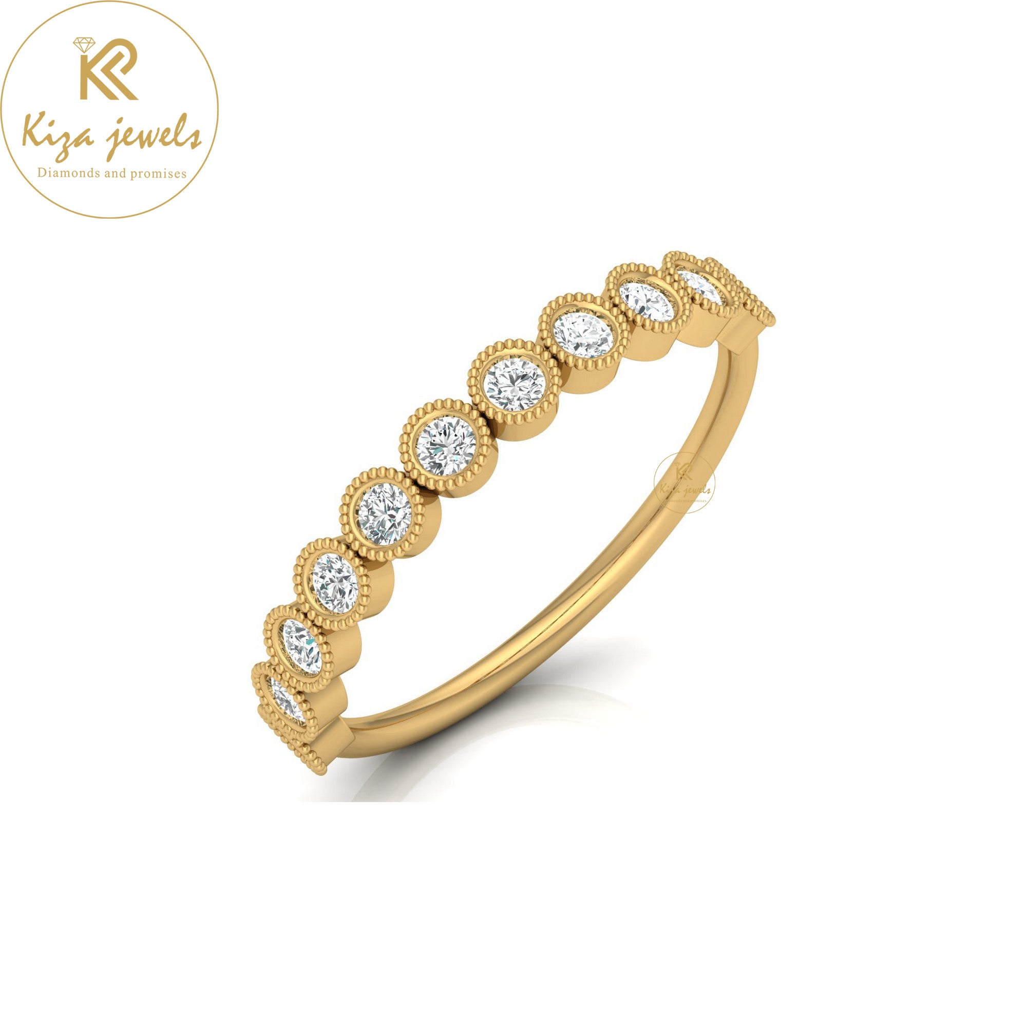 0.33 TDW Round Cut Minimalist Diamond Ring