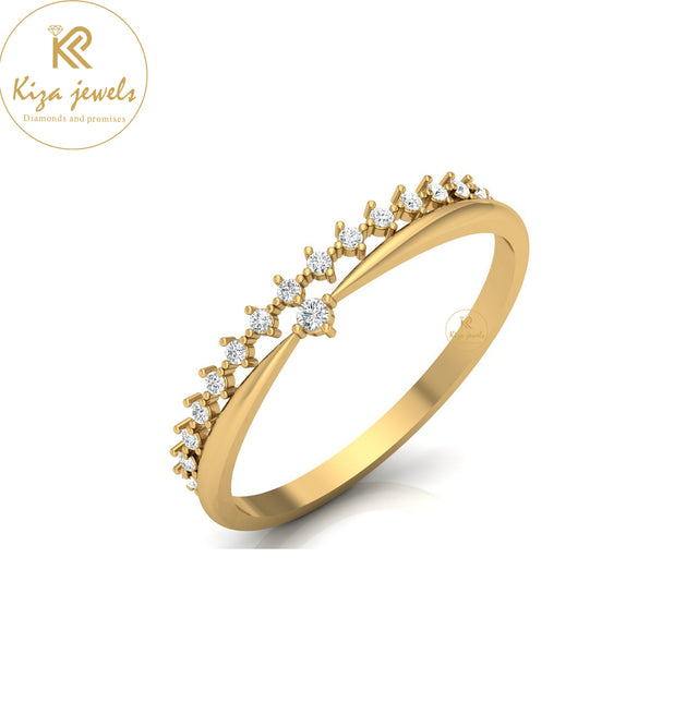 0.09 TDW Round Cut Minimalist Diamond Ring