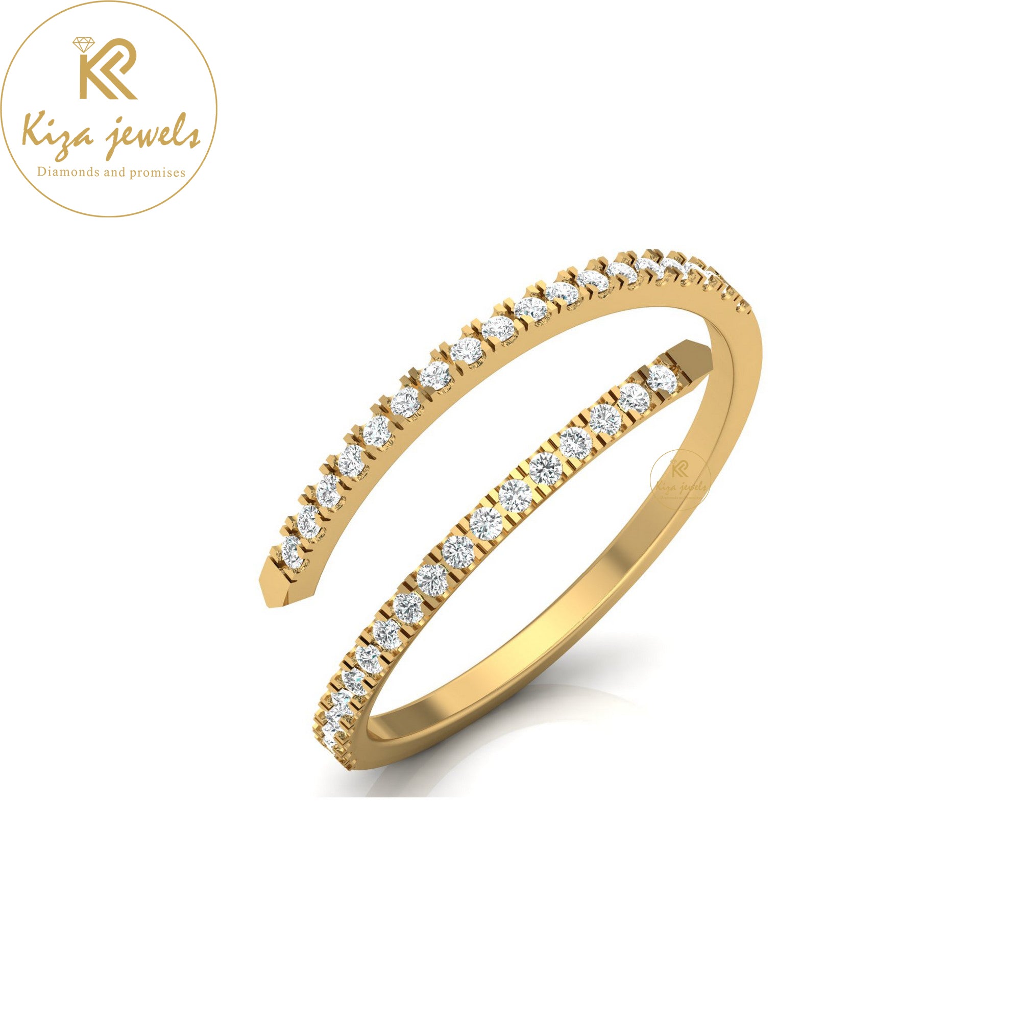 0.18 TDW Round Cut Minimalist Diamond Ring