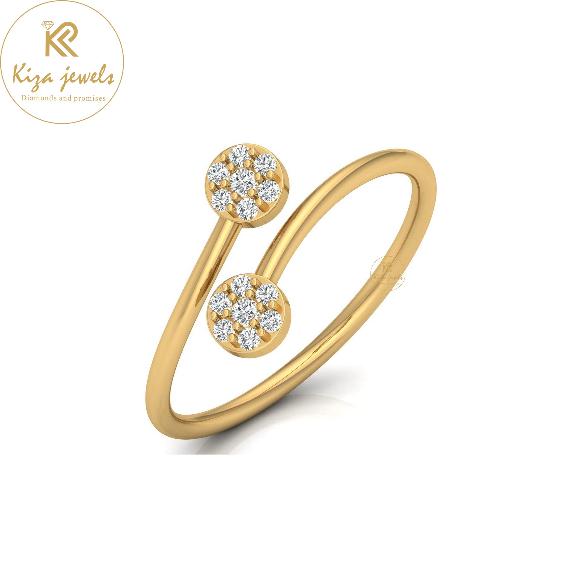 0.10 TDW Round Cut Minimalist Diamond Ring